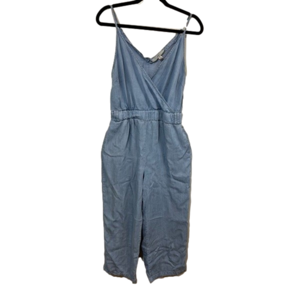 Thread & Supply Denim Chambray Sleeveless Tank Jumpsuit Size Medium